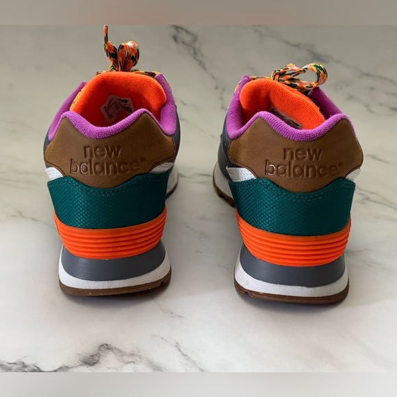 New Balance 574 Gray Neon Size 8 - Picture 4 of 9